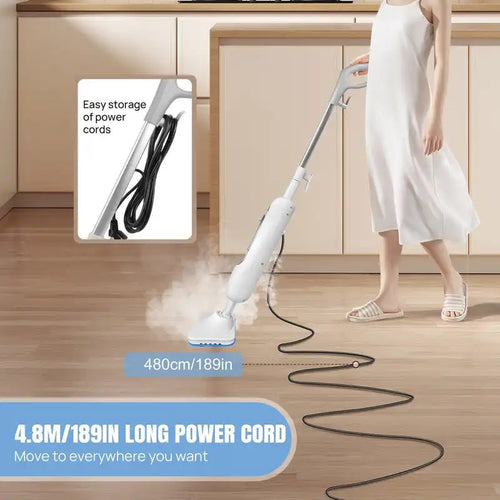 12-in-1 Steam Mop & Handheld Steam Cleaner 5000W – Floors, Carpets & More