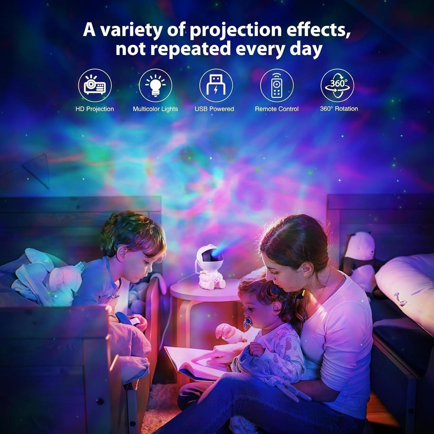 Astronaut Galaxy Projector, 360 Adjustable Star Projector, Starry Night Light Projector With Timer And Remote Control, USB Powered, Astronaut Space Warrior Galaxy Night Light - Magic Store