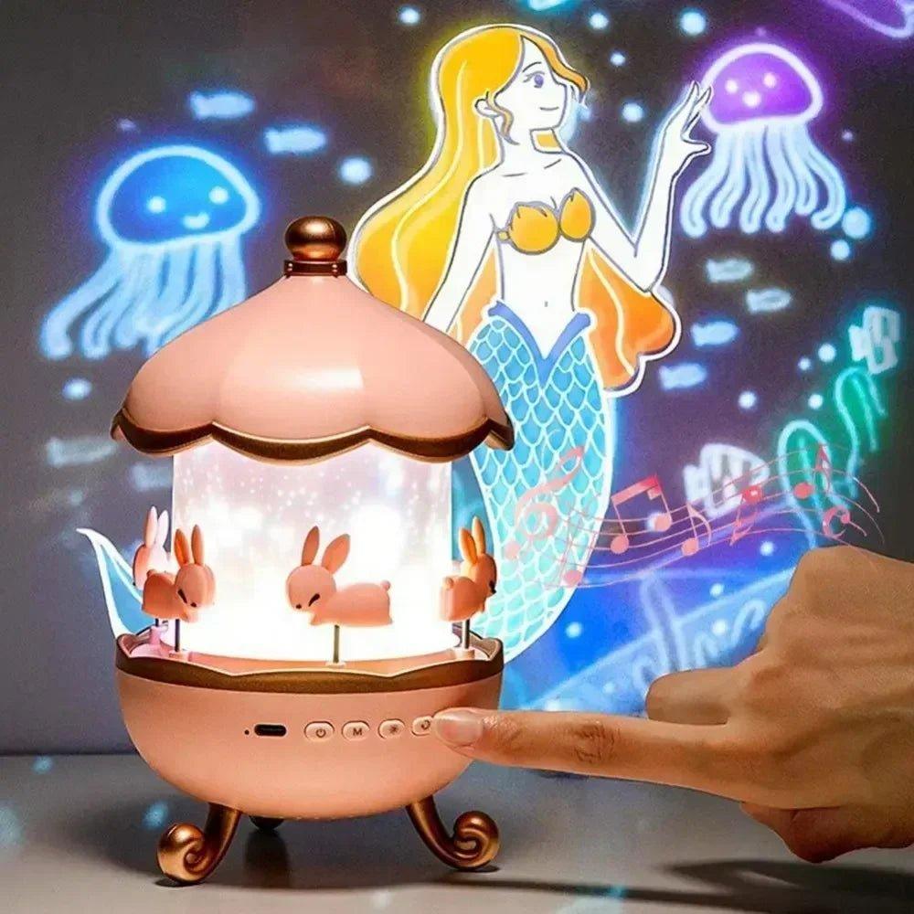 Kids Night Light Projector – 12 Films, Rotating Star Lamp, USB Rechargeable - Magic Store