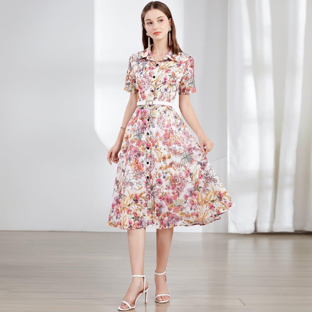 Mild Luxury Retro Elegant Dress Women - Magic Store