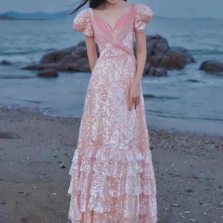 Pink Evening Dress For High End Luxury Women - Magic Store