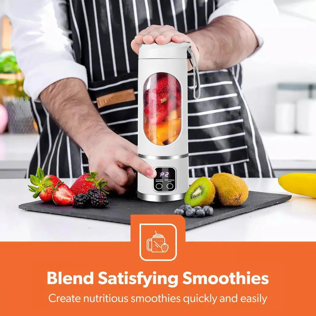 Portable USB Rechargeable Juicer Cup Electric Mixer Blender Smoothie Maker 450ml - Magic Store